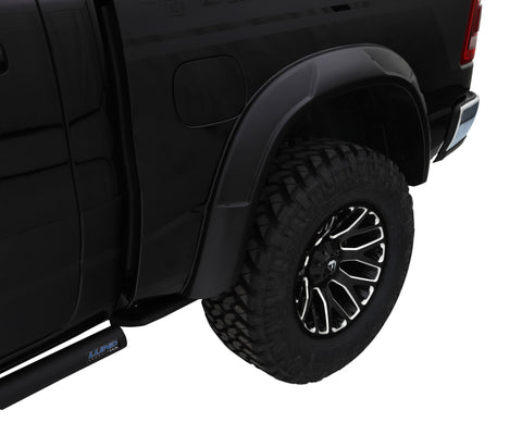 Bushwacker 19-22 Ram 1500 (Excl. Rebel/TRX) 76.3 & 67.4in Bed DRT Style Flares 4pc  - Blk / Smooth - 50934-02