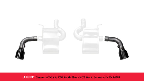 Corsa 2016-24 Chevy Camaro SS 2.75in Inlet / 4.5in Outlet Black PVD Tip Kit (For Corsa ExhaustOnly) - 14775BLK
