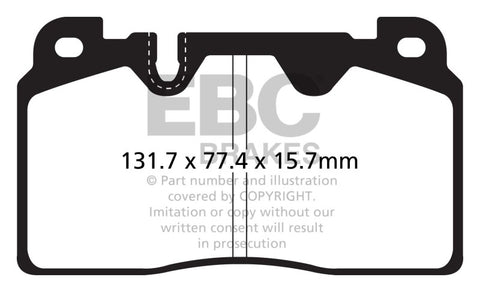 EBC 12+ Audi Q5 2.0 Turbo (Brembo) Ultimax2 Front Brake Pads - UD1663