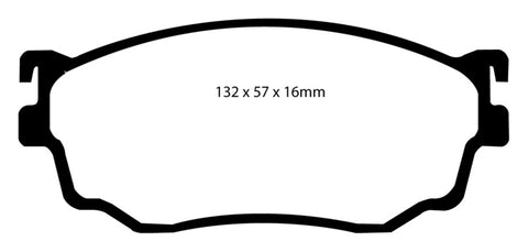 EBC 03-04 Mazda Protege 2.0 Turbo (Mazdaspeed) Redstuff Front Brake Pads - DP31411C