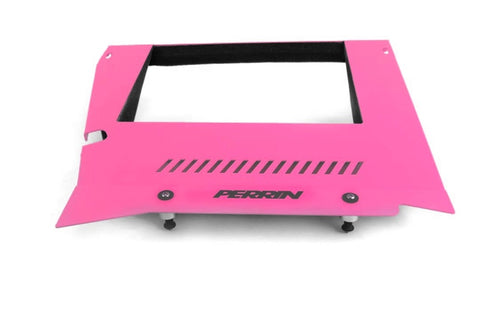 PERRIN 2015+ Subaru WRX Engine Cover Kit (Intercooler Shroud + Pulley Cover) - Hyper Pink - PSP-ENG-165HP