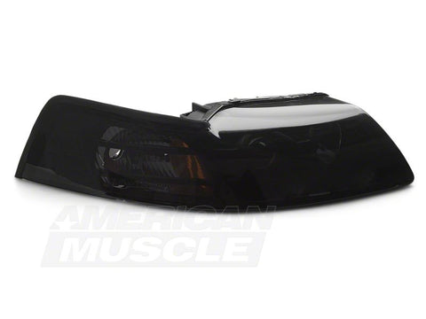 Raxiom 99-04 Ford Mustang Axial Series Projector Headlights- Blk Housing (Smoked Lens) - 49126
