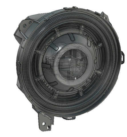 Oracle Oculus Bi-LED Projector Headlights for Jeep JL/Gladiator JT - Matte Blk - 5500K - 5839-504