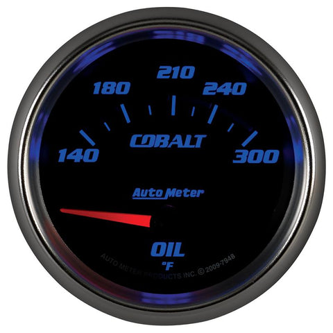 Autometer Cobalt 66.7mm 140-300 Degree F Electric Oil Temperature Gauge - 7948