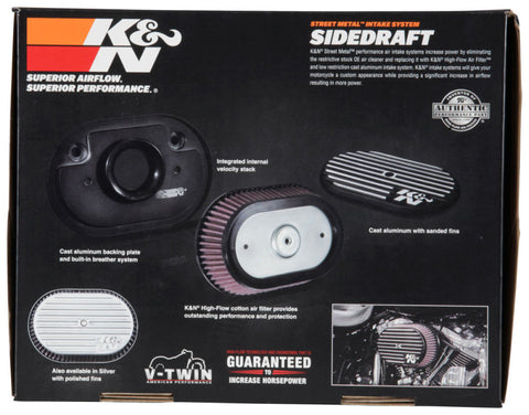 K&N Street Metal Intake System 2017 Harley-Davidson Shaker Black H/D Touring Models - RK-3956
