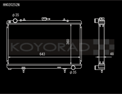 Koyo 89-94 Nissan 180SX/Silvia S13 SR20DET (MT) N-FLO (Dual Pass) Radiator - HH020252N