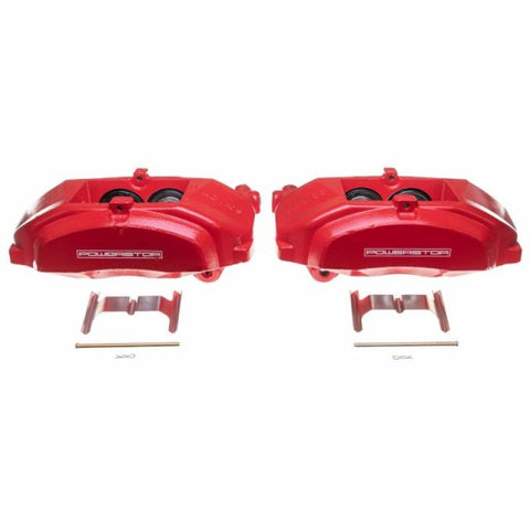 Power Stop 16-17 Lexus GS200t Front Red Calipers w/o Brackets - Pair - S3336