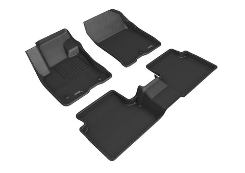 3D MAXpider 21-24 Ford Bronco Sport Kagu 1st / 2nd Row Floormats - Black - L1FR14301509