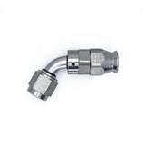 DeatschWerks 6 AN Female Flare Swivel 60-Degree Hose End PTFE - Anodized Matte Black - 6-02-0871-B