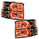 Oracle 07-13 Chevy Silverado SMD HL - Blk - Square Style - ColorSHIFT w/ 2.0 Controller - 8189-333