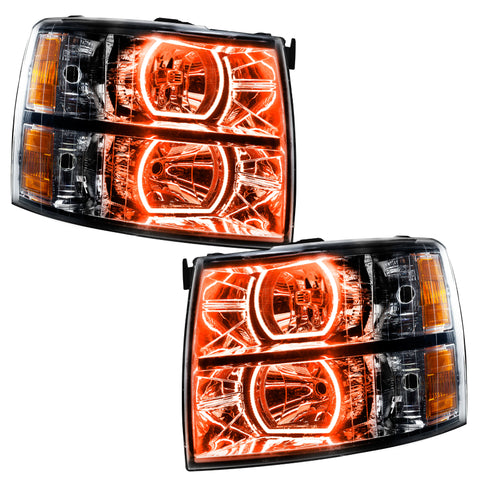 Oracle 07-13 Chevy Silverado SMD HL - Blk - Square Style - ColorSHIFT w/ 2.0 Controller - 8189-333