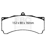 EBC Racing Alcon CAR 11 Caliper SR-21 Sintered Race Brake Pads - DP8032.16SR21