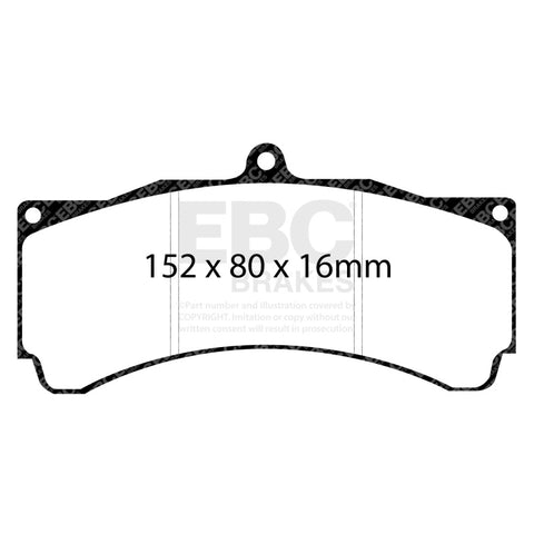 EBC Racing Alcon CAR89 Caliper RP-1 Race Brake Pads - DP8032RP1