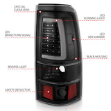 ANZO 1999-2002 Chevy Silverado 1500 LED Taillights Plank Style Black w/Clear Lens - 311330