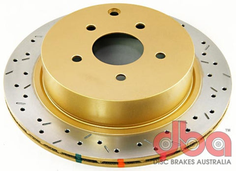 DBA 7/05+ Nissan Murano / 03-06 Infiniti FX35/FX45 Rear Cross Drilled & Slotted 4000 Series - 42313XS