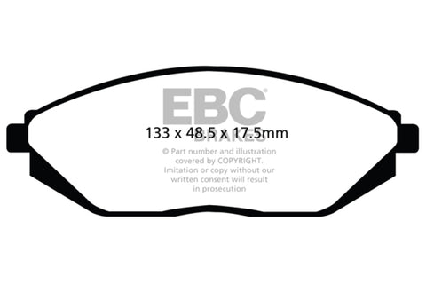 EBC 12-16 Chevrolet Spark 1.2 (Mexico) Greenstuff Front Brake Pads - DP22097