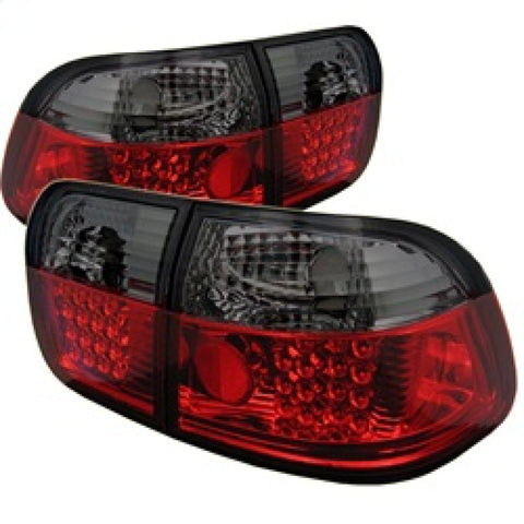 Spyder Honda Civic 96-98 4Dr LED Tail Lights Red Smoke ALT-YD-HC96-4D-LED-RS - 5005038