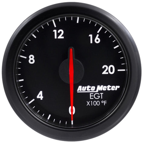 Autometer Airdrive 2-1/16in EGT Gauge 0-2000 Degrees F - Black - 9145-T