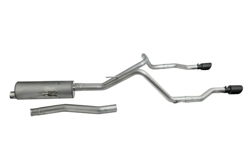 Gibson 20-22 Jeep Gladiator JT Rubicon 3.6L 3in/2.5in Cat-Back Dual Split Exhaust - Black Elite - 617410B