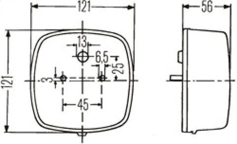 Hella 2578 Stop / Turn / Tail / License Plate Lamp - 002578701