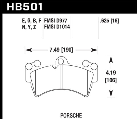 Hawk LTS Street Brake Pads - HB501Y.625