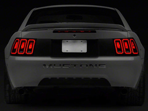 Raxiom 99-04 Ford Mustang Excluding 99-01 Cobra Icon LED Tail Lights- Black Housing (Smoked Lens) - 100807
