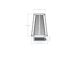 aFe POWER Universal Clamp-On Air Filter w D2 Dura-Dry Media 3in F x 5in B x 3-1/2in T x 7in H - 21-30003V