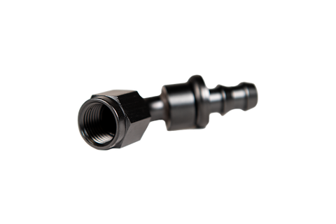 Fleece Performance Universal -8AN 45Deg to Hose Barb - Black - FPE-PL-45-08
