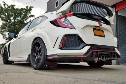 Rally Armor 17-22 Honda Civic Type R Red UR Mud Flap w/Black Logo - MF47-UR-RD/BLK