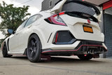 Rally Armor 17-22 Honda Civic Type R Black UR Mud Flap w/White Logo - MF47-UR-BLK/WH