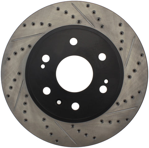 StopTech 05-10 GMC Sierra 1500 (w Rear Drum) / 07-09 GMC Yukon Front Right Slotted & Drilled Rotor - 127.66057R