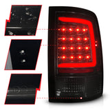 ANZO 09-18 Dodge Ram 1500 Full LED Taillights w/ Sequential Black Housing/Smoke Lens - 311453