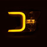 ANZO 18-19 Ford F-150 Projector Headlights w/Plank Style Switchback Chrome w/Amber - 111399