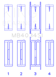 King Engine Bearings Ford 232 (Size +0.75mm) Main Bearing Set - MB4034SI0.75