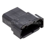 NAMZ Deutsch DTM 12-Position Receptacle w/12 Stamped Terminals & Wedgelock - Black (HD 74109-98BK) - MDR-12B