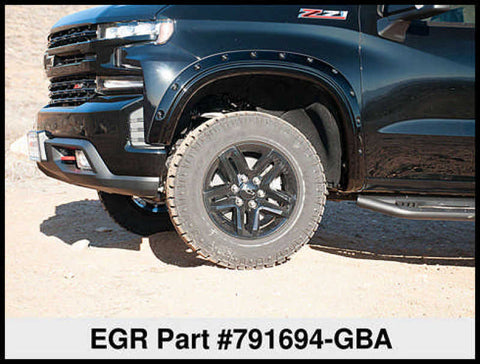EGR 19-22 Chevrolet Silverado 1500 Traditional Bolt-On Look Fender Flares Black Set Of 4 - 791694-GBA