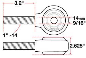 SPC Performance xAxis Rod End Ball Joint - 15740