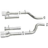 MagnaFlow Axle-Back, SS, 2.5in, Quad Split Rear 3.5in Tip 2015 Dodge Challenger R/T 5.7L - 19210