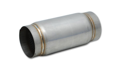 Vibrant SS Race Muffler 4in inlet/outlet x 5in long - 17975
