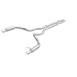 MagnaFlow Cat Back, SS, 3in, Competition, Dual Split Polished 4.5in Tips 2015 Ford Mustang GT V8 5.0 - 19101