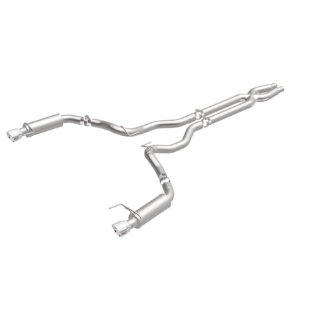 MagnaFlow Cat Back, SS, 3in, Competition, Dual Split Polished 4.5in Tips 2015 Ford Mustang GT V8 5.0 - 19101