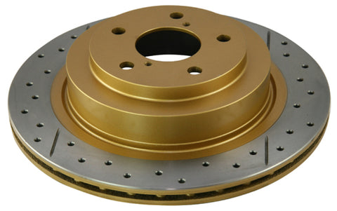 DBA 06-07 WRX / 05-08 LGT Rear Drilled & Slotted Street Series Rotor - 653X