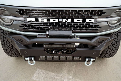 DV8 Offroad 2021+ Ford Bronco Modular Front Bumper Winch Capable w/ Auxiliary Light Mounts - FBBR-02