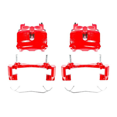 Power Stop 99-02 Jeep Grand Cherokee Front Red Calipers w/Brackets - Pair - S4810