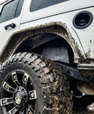 DV8 Offroad 07-18 Jeep Wrangler JK Rear Aluminum Inner Fender - Black - INFEND-01RB