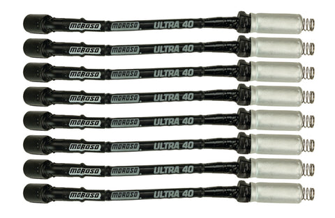 Moroso GM LS Ignition Wire Set - Ultra 40 - Sleeved - Coil-On - 12in Wire - Black - 73826