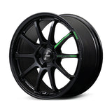 Gram Lights 57NR LIMITED II 17x7.0 +47 4-100 Semigloss Black Wheel w/ Black Cap/Stickers/Air Valve - WGN2M47ASB