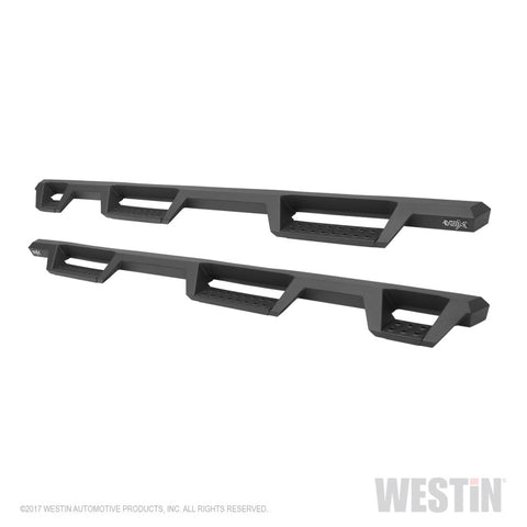 Westin 07-18 Chevrolet Silverado 1500 CC 5.5ft Bed HDX Drop W2W Nerf Step Bars - Tex. Blk - 56-534565