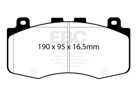 EBC 2018+ Jeep Grand Cherokee Trackhawk Yellowstuff Front Brake Pads - DP42400R