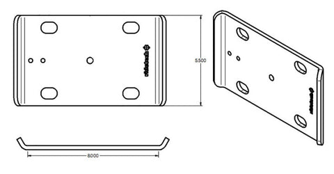 Ridetech Large U-Bolt Plate - 90000169